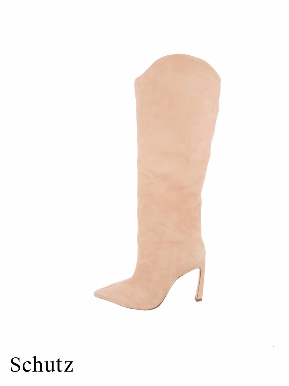 SCHUTZ Maryana Sculpt Suede Over-the-Knee Pointed-Stiletto Boot